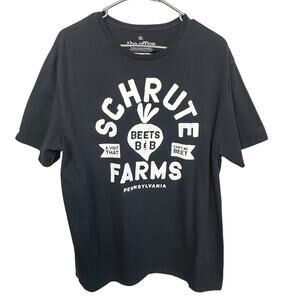 The Office TV Show Schrute Beets B&B Farms Pennsylvania Black T-Shirt Size XL